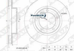 ���� ��������� (�����) Toyota Land Cruiser (J100) 84-23 SAT ST-43512-60140 ST4351260140 ����
