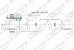 ����������� Hyundai Porter 98-10 / Kia Bongo 04-12 (�����/ ������=�����) SAT ST-55300-4E400, �����/������ ������ ST553004E400 ����