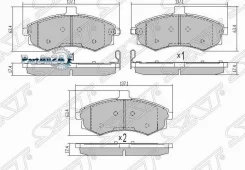 ������� ��������� (�������) Hyundai Elantra 00-09 / Kia Cerato 04-07 SAT ST-58101-17A10, �������� ST5810117A10 ����