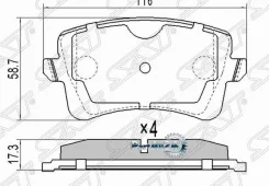 ������� ��������� (�����) Audi A4 08-19 / A5 07-16 SAT ST-8K0698451C, ������ ST8K0698451C ����