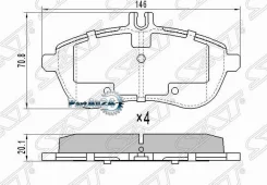 ������� ��������� (�������) Mercedes-Benz C-Class 07-15 / E-Class 09-17 SAT ST-A0054200820, �������� STA0054200820 ����