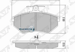 ������� ��������� (�������) Audi A4 00-06 / Volkswagen Golf 87-99 SAT ST-A11-3501080, �������� STA113501080 ����