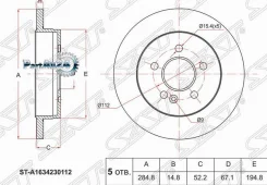 ���� ��������� (���) Mercedes-Benz M-Class 97-05 SAT ST-A1634230112 STA1634230112 ����