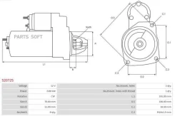 ������� Nissan AD 90-02 / Almera 95-06 (0,8 kW/ Z=8/ (Hitachi S2072S ����