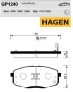 ������� ��������� �������� Hagen Hyundai I30 (FD) (2007-2012), KIA CEED (ED) (2007-2012) Sangsin Brake GP1240 GP1240 ����