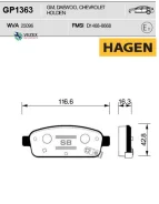 ������� ��������� Chevrolet Cruze 09- ���. Sangsin Brake GP1363 GP1363 ����