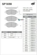 ������� ��������� Skoda Octavia (5E3) 12- (D1633) Sangsin Brake SP1698 SP1698 ����