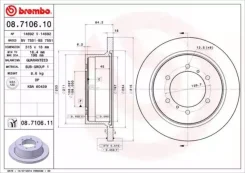 ���� ����. ���. [315x18] 6 ���. Space Wagon/Runner 2,4-3,5 91 R Brembo 08710610 08710610 ����