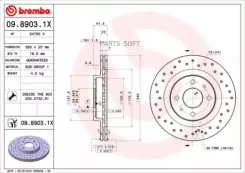 ���� ��������� ������. ����� Brembo Xtra LADA 110 (2110) 01/95-12/12 / LADA 111 (2111) 01/95- / LAD 0989031X ����