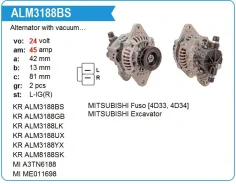 ��������� Mitsubishi Canter 4D33/35 24 V 45 A ALM3188 ����
