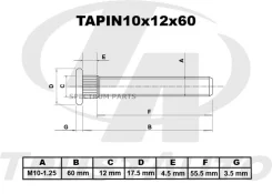 ������� ����� ������������ (TA); Tapin10x12x60 Trustauto Tapin10X12X60 TAPIN10X12X60 ����