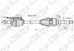 ������ � ����� Mercedes-Benz M-Class 05-11 / GL-Class 06-12 (�������/ ������) SAT BZ-5-161, ������ �������� BZ5161 ����