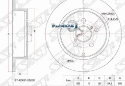 ���� ��������� (���) Toyota Avensis (T250) 03-08 SAT ST-42431-05030 ST4243105030 ����