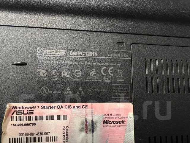 Asus Eee PC 1201N. 12", 1,6����, ��� 2048 ��, ���� 250���, WiFi: 1, Bluetooth: 1 ����