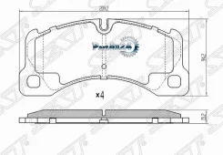 ������� ��������� (�������) Volkswagen Touareg 02-18 SAT ST-7L0698151M, �������� ST7L0698151M ����