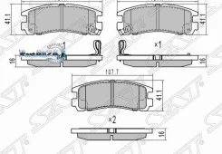 ������� ��������� (�����) Mitsubishi Galant 96-12 / RVR 91-17 SAT ST-MR129537, ������ STMR129537 ����