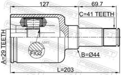    29X44X41   FORD Explorer TUB 2011-2013 [CAN] 2111-Ttflh Febest 2111-Ttflh 2111TTFLH 