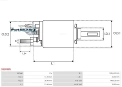����������� ���� �������� Hyundai Elantra 06-19 / Solaris 10-14 AS SS3058S SS3058S ����