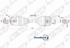 ������ � ����� Toyota Land Cruiser (J100) 98-07 / Lexus LX 98-07 (�������) SAT TO-5-100, �������� TO5100 ����