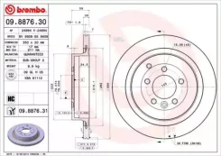 ���� ��������� ������ Range Rover Sport Brembo 09887631 09887631 ����