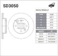    Renault Samsung Logan 1.4 1.6 1.8L Sangsin Brake SD3050 Sangsin Brake SD3050 SD3050 