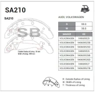 ������� ��������� ���������� VW POLO V (6R1, 6C1), Skoda Fabia II (542) Sangsin Brake SA210 SA210 ����