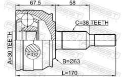 ���� �������� 30X63X38 Febest 2310T6 2310T6 ����