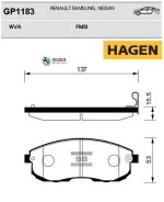 ������� ���������, �������� Nissan Tiida II C11 (2007- ), Suzuki SX4 (2006-2014) Sangsin Brake GP1183 GP1183 ����