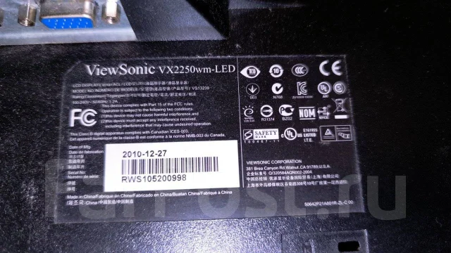 ViewSonic. 21.5", ���������� �� (LCD, LED, QLED) ����