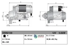 ������� 12V 1.1Kw AUDI A1/A3/Q3/S3/TT 1.6-2.0 03- / SEAT Altea/Leon/Toledo 1.6-2.0 04- / SK Denso DSN3005 DSN3005 ����