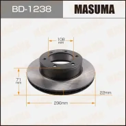 ���� ��������� Masuma, front Toyota Hilux SURF BD-1238 43512-04020 ����