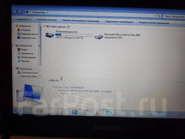 Samsung NC110. 10.1", 1,6����, ��� 2048 ��, ���� 282���, WiFi: 1, Bluetooth: 1, ����������� �� 8��. ����