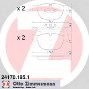 ������� �������� �����. 171x77x20 BMW X5E70 3.0 07 OTTO Zimmermann 241701951 241701951 ����