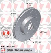 ���� ��������� �����. 322x32/64-5x112 MB C-Class W204/S204 3.5i/3.0CDi 07 OTTO Zimmermann 400365420 400365420 ����