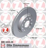 ���� ��������� ! �����. 280x22/50-5x112 Audi A3, VW Caddy/Golf 04 OTTO Zimmermann 600323320 600323320 ����