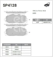 ������� �������� Sangsin Brake SP4128 SP4128 ����
