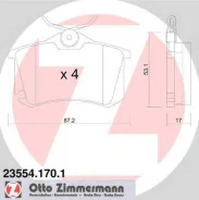 ������� �������� ! ����. 87x53x17 Audi A3-A8 94, VW Golf III-IV/Passat 88, Skoda 96 OTTO Zimmermann 235541701 235541701 ����