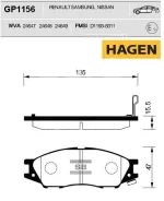 ������� ��������� �������� Sangsin Brake GP1156 GP1156 ����