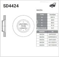 ���� ��������, �������� Sangsin Brake SD4424 SD4424 ����