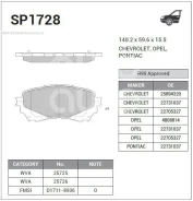 ������� ��������� �������� Sangsin Brake SP1728 SP1728 ����