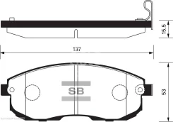 ������� ��������� Nissan JUKE/Maxima/Teana/Tiida/Suzuki SX4 �����. � ���. ������ SP1183 Sangsin Brake SP1183 SP1183 ����