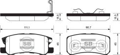 ������� ��������� ��������, ������ Sangsin Brake SP2076 SP2076 ����