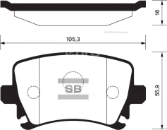 ������� ��������� �������� Audi A4/A6, VW Golf V, Skoda O�tavia 03 SP2099 Sangsin Brake SP2099 SP2099 ����