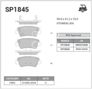 ������� �������� �.! Hiundai Tucson, Kia Sportage 15 SP1845 Sangsin Brake SP1845 SP1845 ����