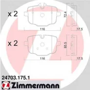 ������� �������� ! ����. 116x72x18 BMW F10/F11 3.5i/5.0i/ 3.5D 10 OTTO Zimmermann 247031751 247031751 ����