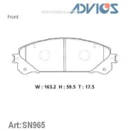�������� ��������� ������� Advics �������� (F) Lexus RX AGL / GGL / GYL (08-15), Lexus NX AYZ / AGZ (14-), Toyota Harrier ASU60 (13-), Highlander XU40...