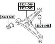 ����� �������� ������ ����� FORD Galaxy VW Sharan ASVA 2324-006 2324006 ����