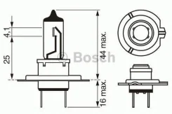 ����� ����������� H7 PX26d 24V 70 1 ��. Bosch 1987302471 1987302471 ����