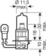 ����� H3 24V 70W PK22s Original LINE �������� ������������ �/� (���) 1 ��. HCV Osram 64156 64156 ����