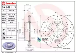 ���� ��������� BMW X3(E83) 04- (� �����������) �����. ����. (���. 2 ��. ) Brembo 0995811X 0995811X ����